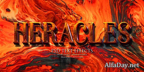 Heracles text effect Premium Psd