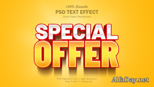 Special offer 3d photoshop editable text effect Premium Psd