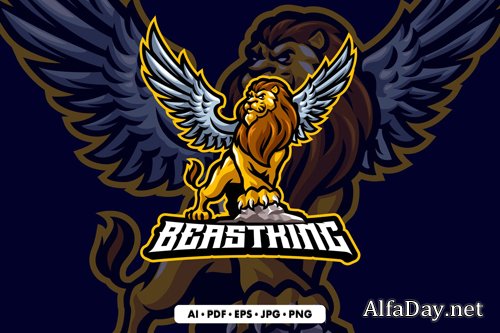 Lion Mascot logo design templates