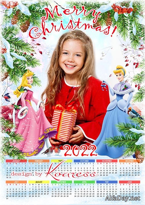 ����������, �������������� ��������� �� 2022 ��� � ����������� ������ - Merry Christmas calendar 2022 with Disney Princess