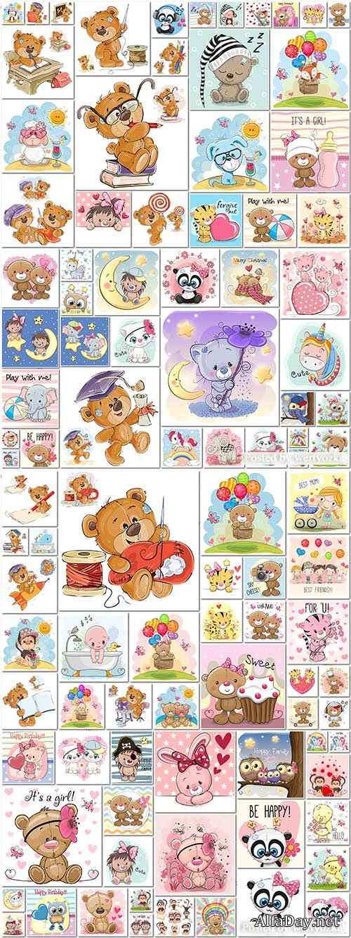 100 Bundle funny animals in vector vol 1