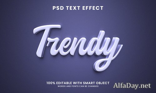 Trendy text effect psd