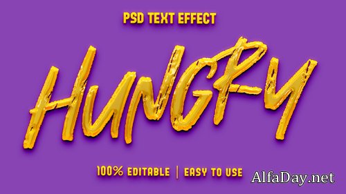 Hungry psd text effect psd
