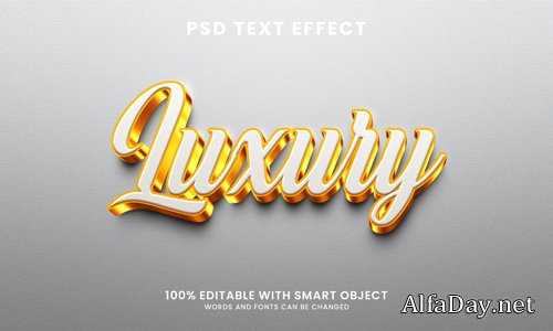 Luxury 3d text effect psd