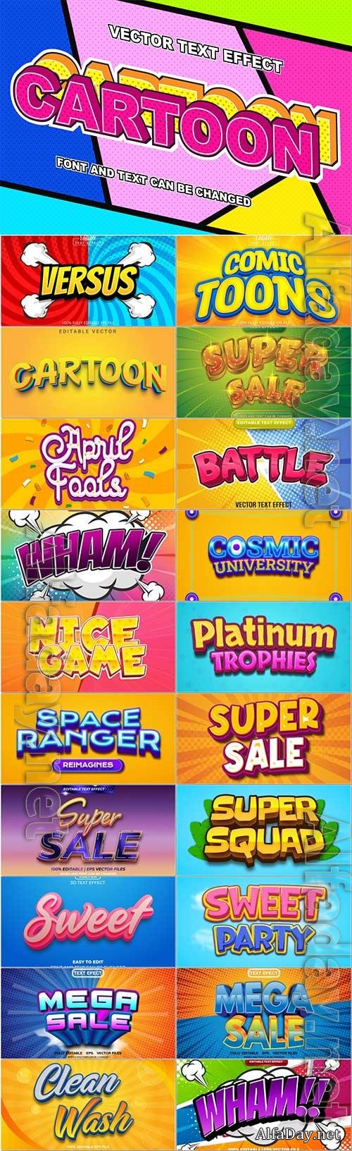 3d editable text style effect vector vol 993