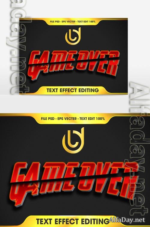 Text gameover effects 3D Edit