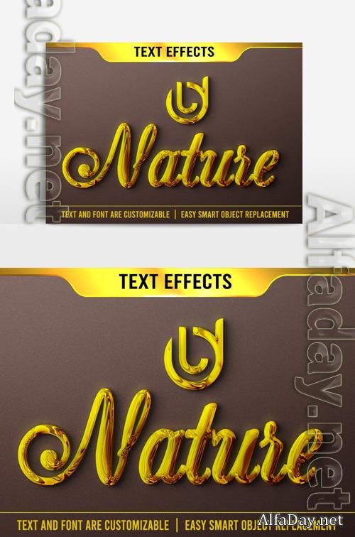 Text effect nature text 3d correction