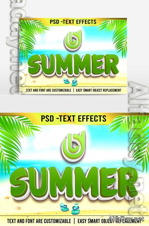 Summer text effects Text 3D correction