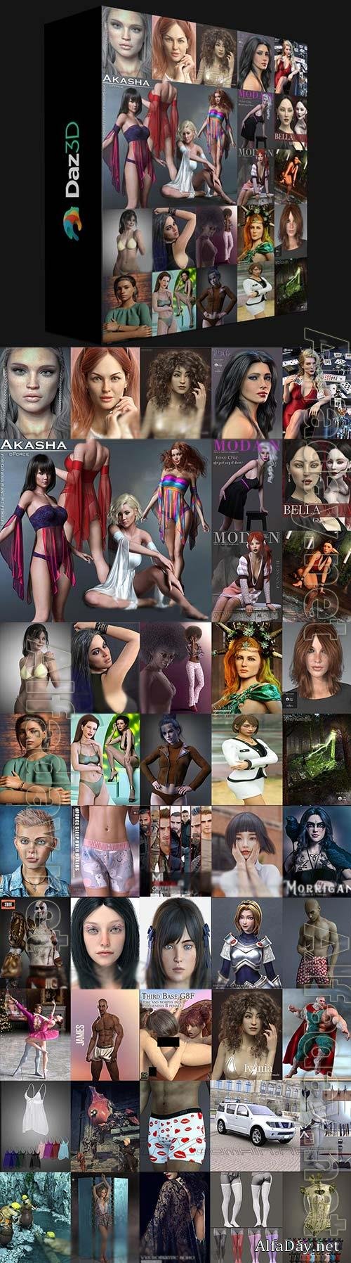 3D Models DAZ 3D, POSER BUNDLE 3 APRIL 2022