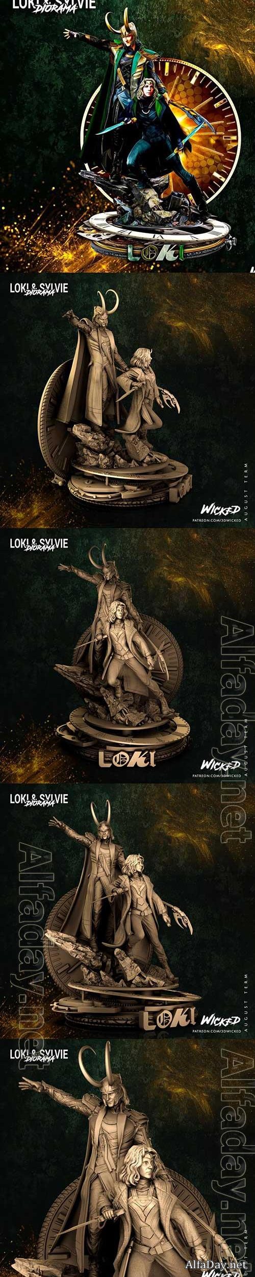3D Print Models Wicked - Base Diorama Loki & Sylvie