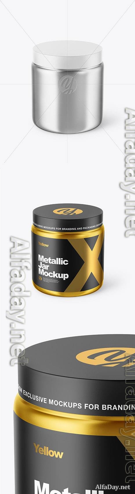 Metallized Plastic Jar Mockup 46262