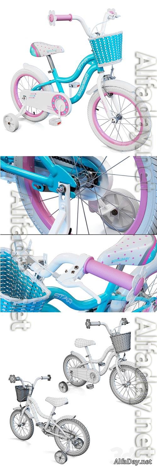 Childrens Bike ROYAL BABY STARGIRL 3D Model