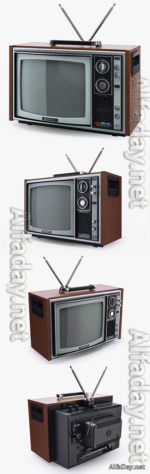 Old TV - Sony trinitron kv 1300e 3D Model