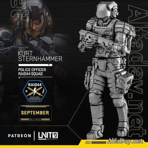 Cyberpunk police officer Kurt Sternhammer 3D Print