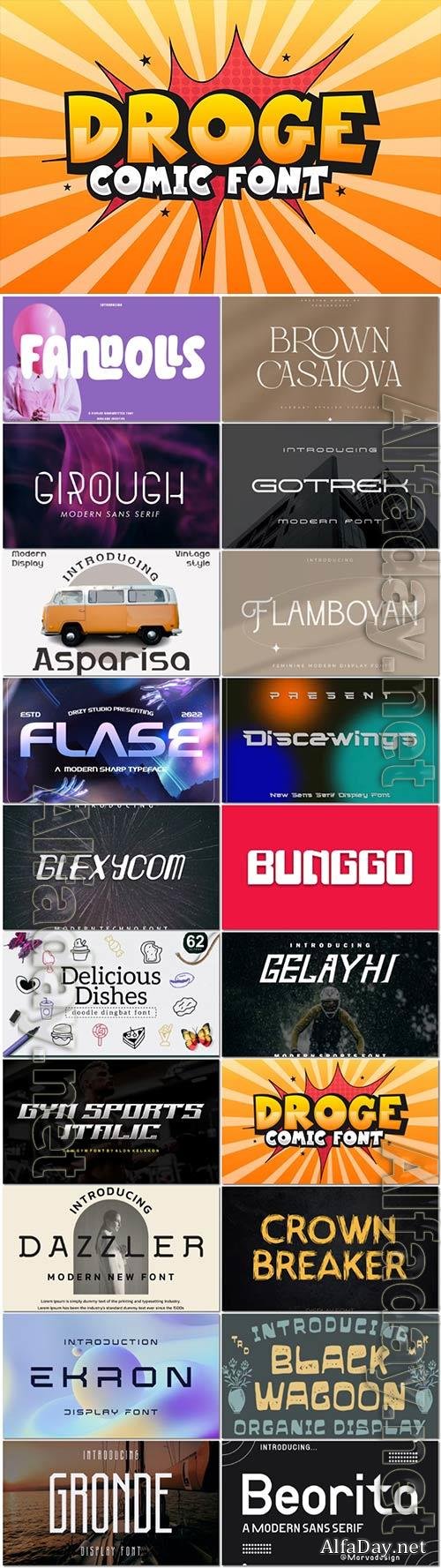 20 fonts exclusive collection for creativity and design vol 4 OTF 