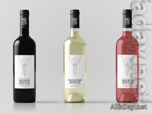 Wine Bottles Mockup Set 326122282