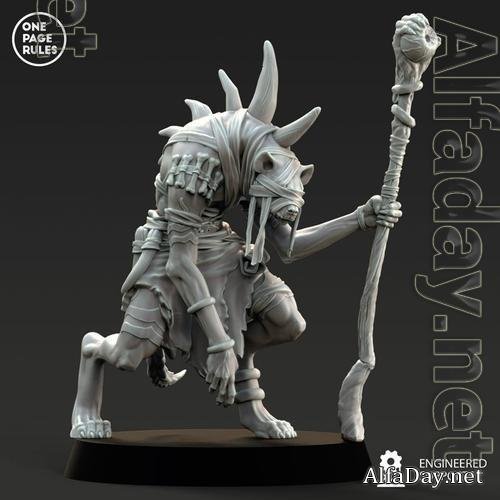 One Page Rules - Beastmen Shaman 3D Print