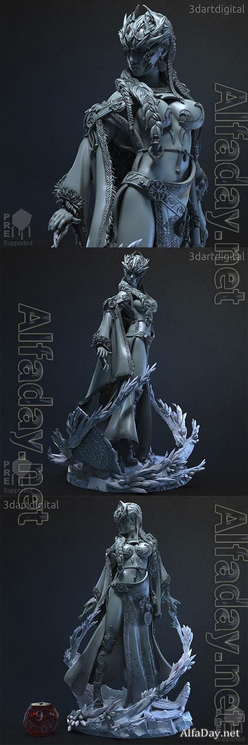 Female Cryomancer 3D Print