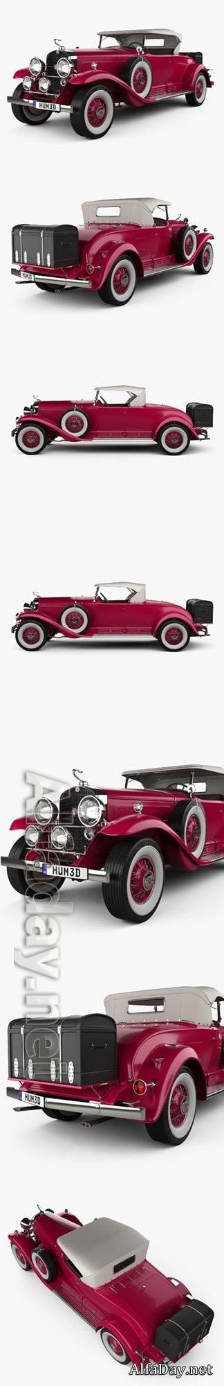 Cadillac V-16 Roadster 1930 3D Model