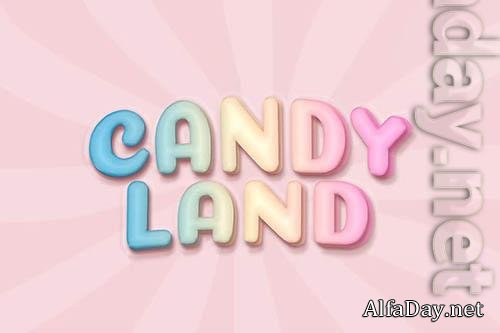 Sugar candy logo mockup PSD