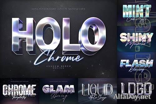 Holochrome Logo Mockups PSD