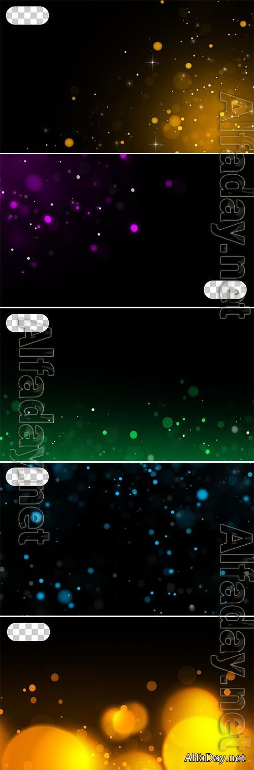 Abstract bokeh lights with soft light background psd