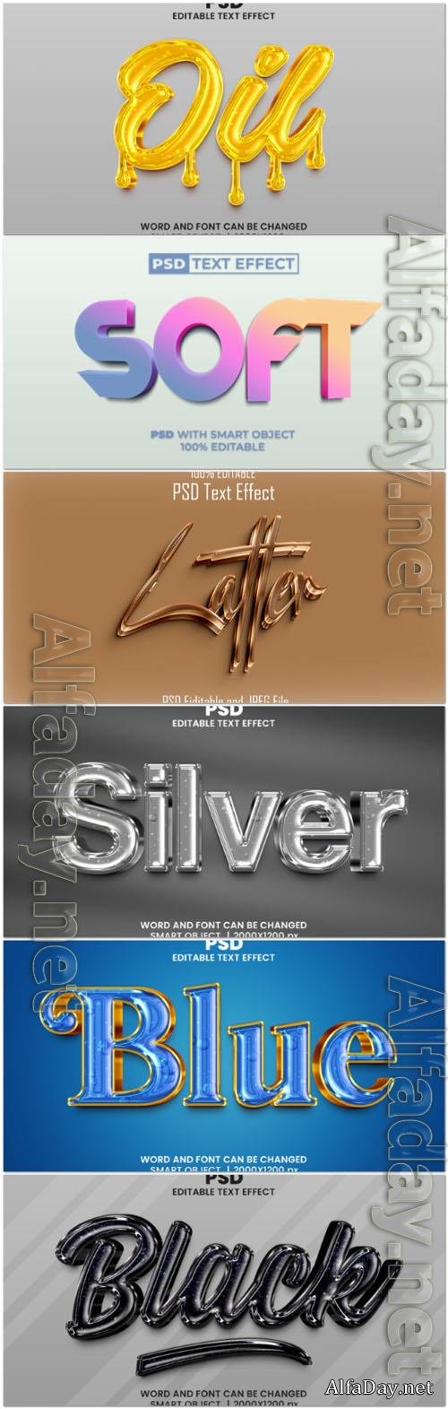 Psd style text effect editable set vol 22