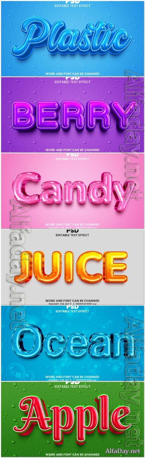 Psd style text effect editable set vol 21