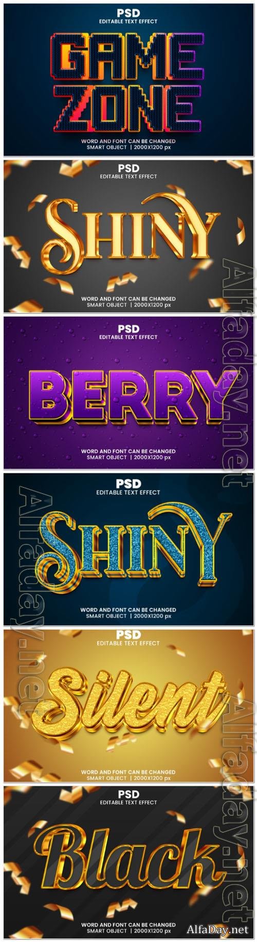 Psd style text effect editable set vol 28