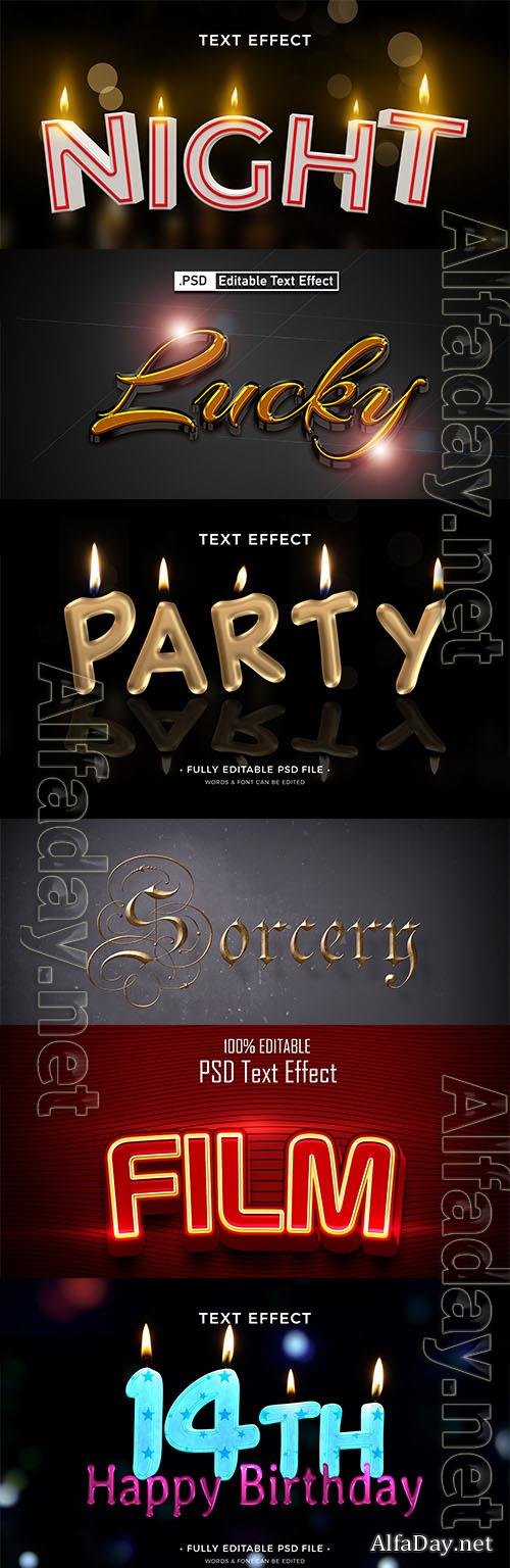 Psd style text effect editable set vol 36