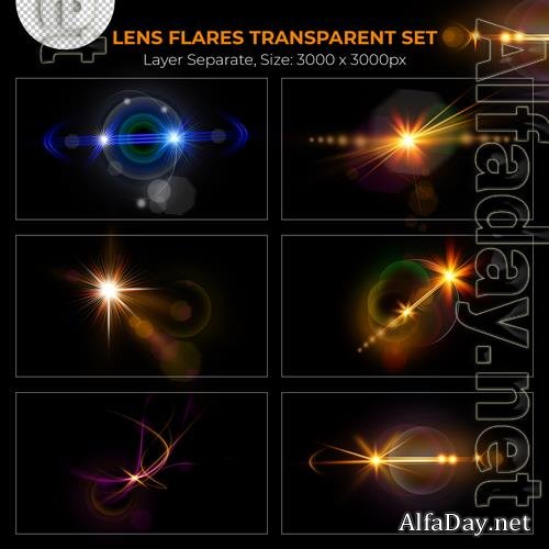 PSD realistic colorful lens flare lights effect collection vol 17