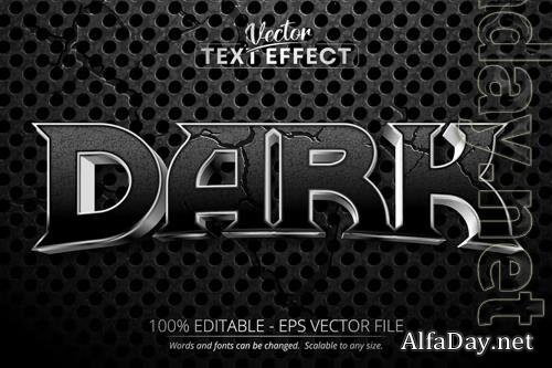 Dark - Editable Text Effect, Metallic Font Style