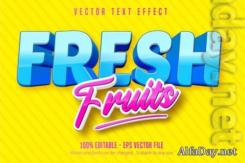 Fresh Fruits - editable text effect, font style