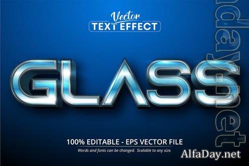 Glass - Editable Text Effect, Font Style