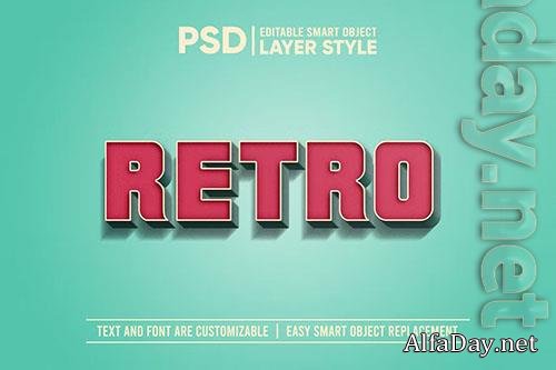 Retro text effect Psd