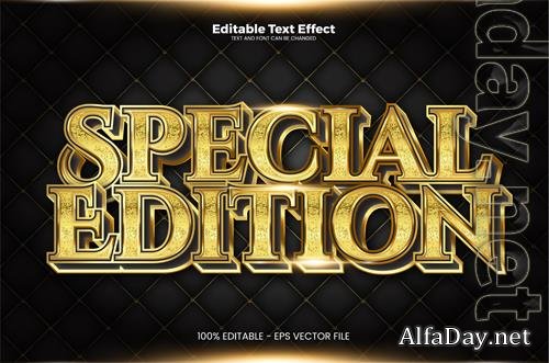 Vector special edition editable text effect in modern trend style