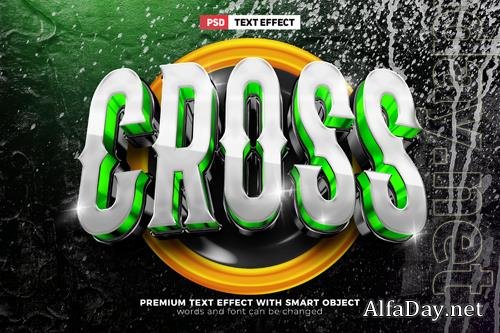 PSD super green guild esport team 3d editable text effect