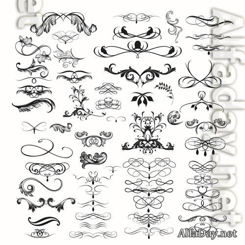 Ornaments drawn decorative vector  collection