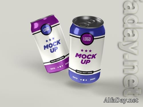 PSD drink can mockup design
