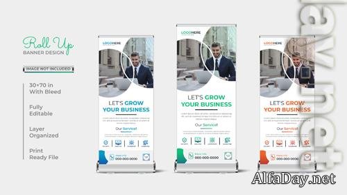 Vector modern corporate business roll up banner design