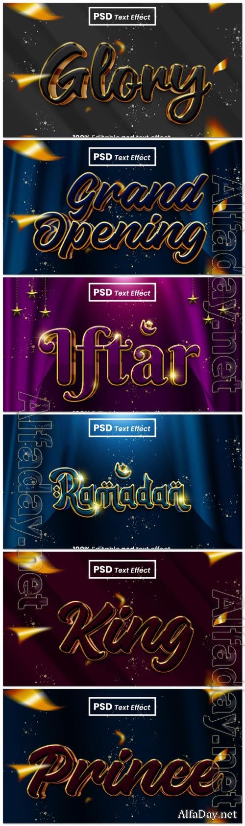 Psd style text effect editable set vol 164