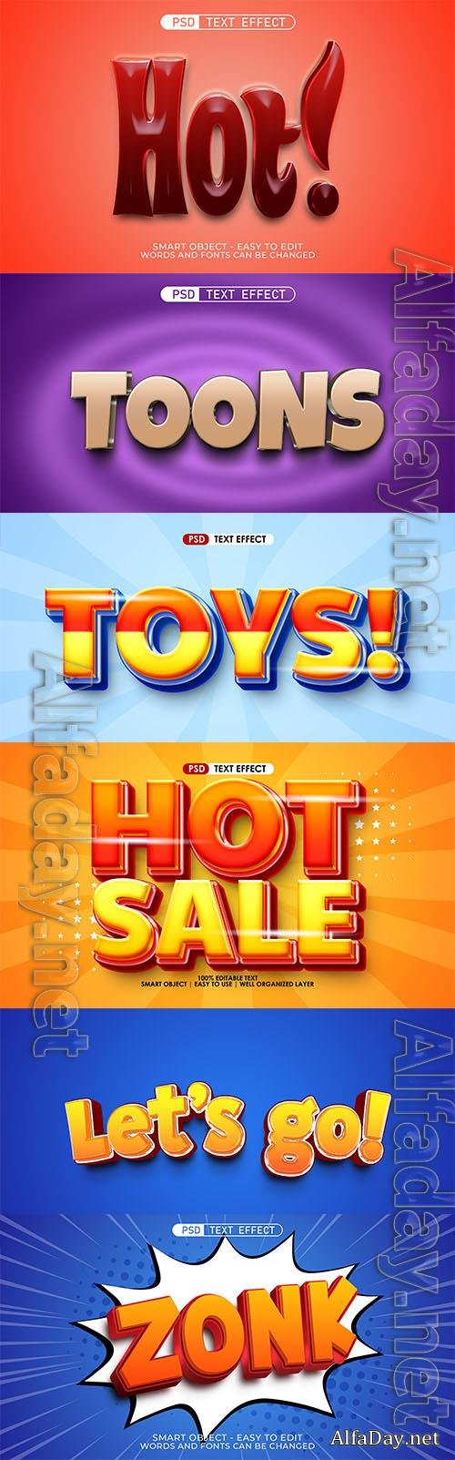 Psd style text effect editable set vol 159