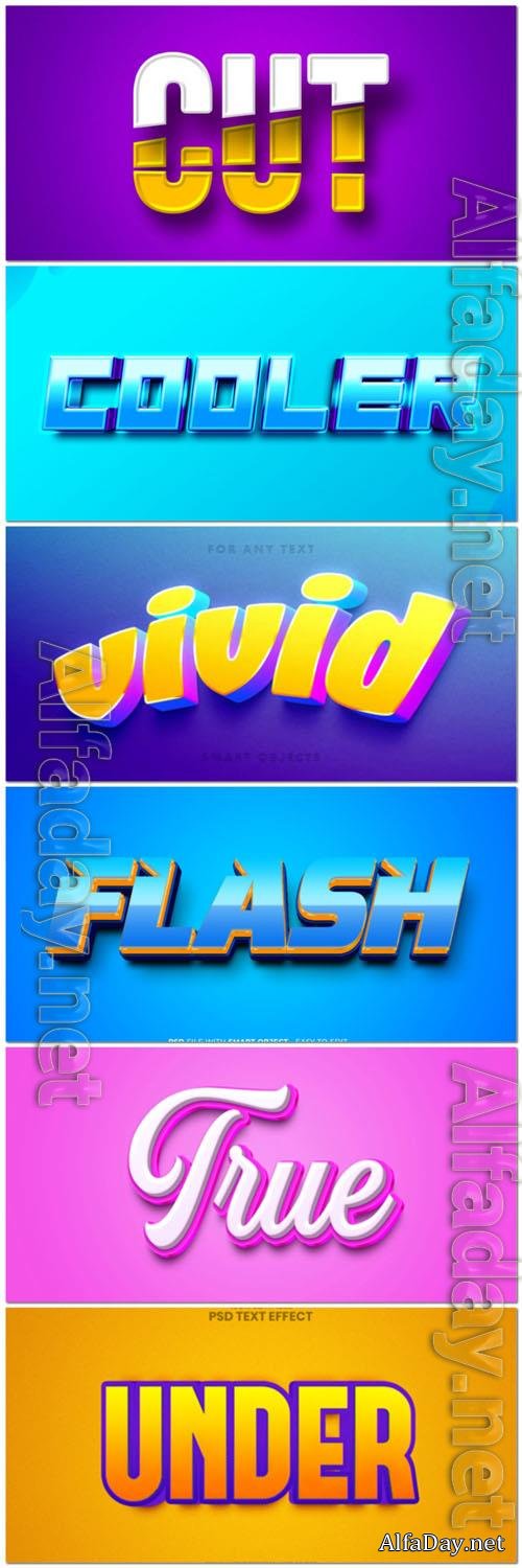 Psd style text effect editable set vol 162