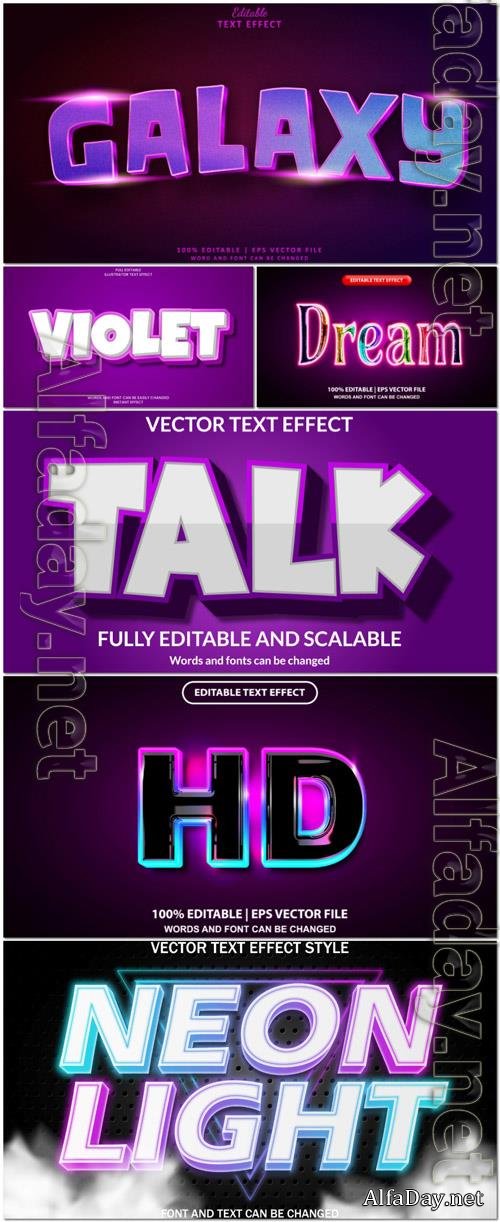 Vector 3d text editable, text effect font vol 54