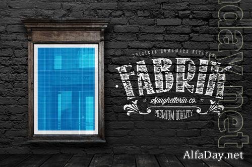 Wall logo stylish mockup psd template design