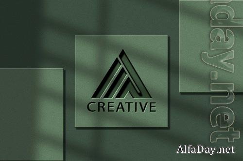 PSD minimal logo mockup