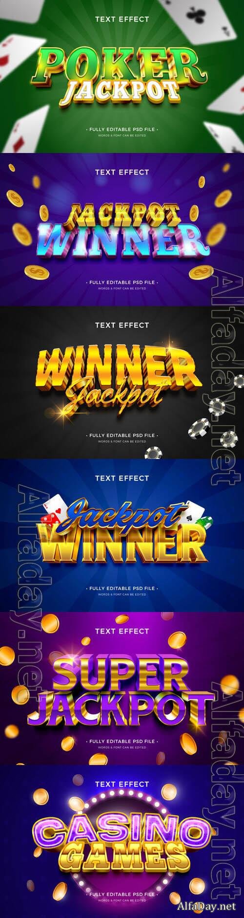 PSD casino text effect