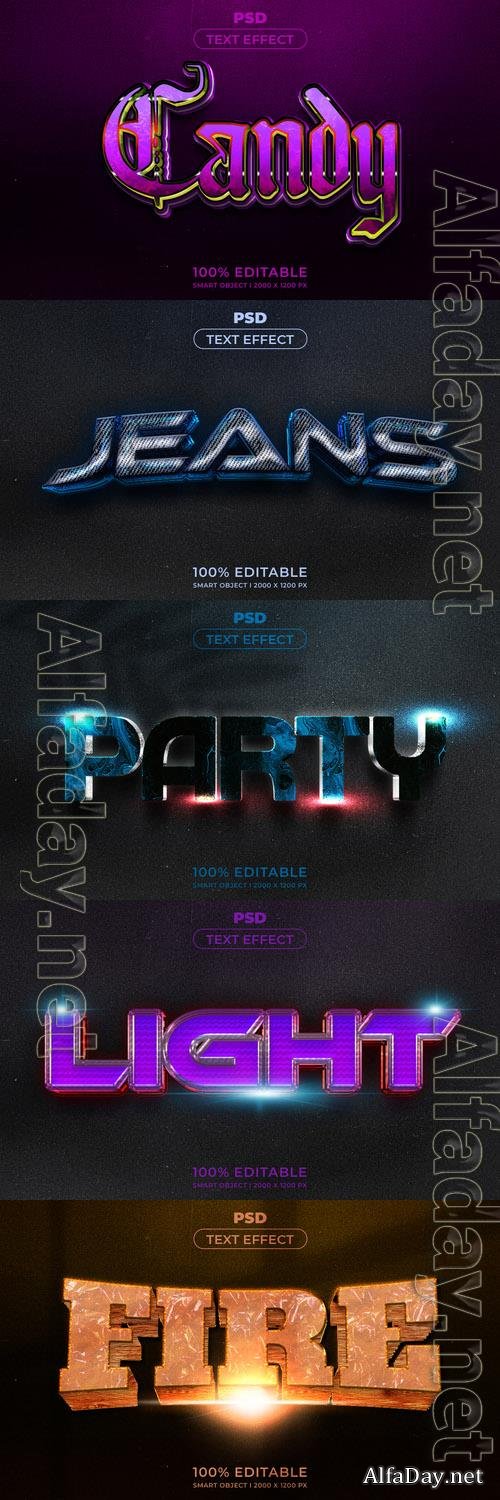 Psd style text effect editable template set vol 260 