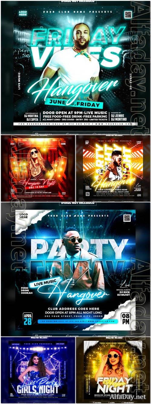 Flyer social media post, psd banner design
 set vol 135 