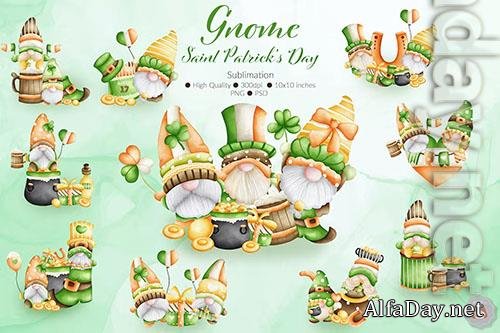 Watercolor Gnome Saint Patrick Collection 
